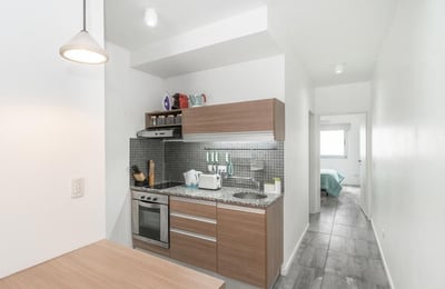 Rent of a bright modern 2-room apartment with a balcony, Palermo Hollywood, Buenos Aires, Argentina